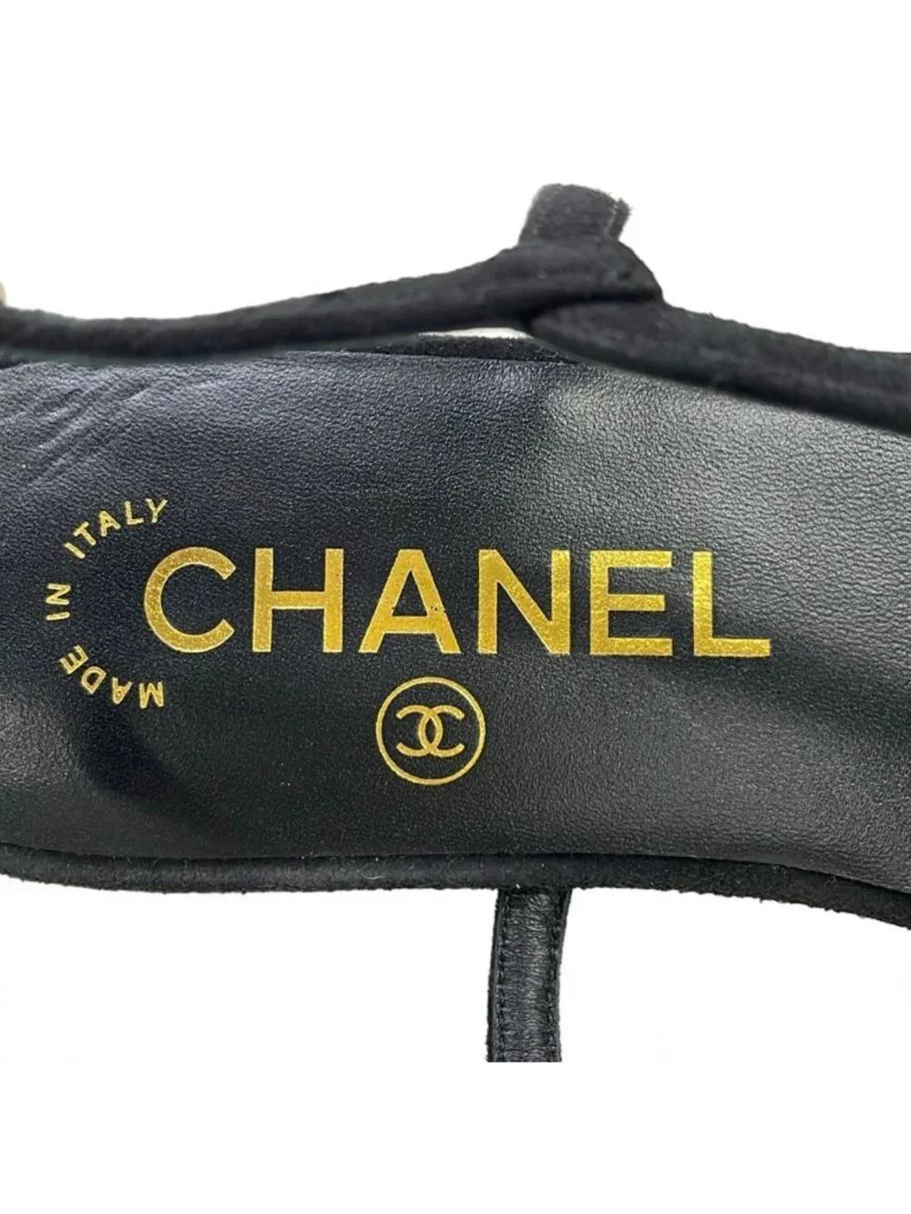 Chanel Sandals 36.5 Black